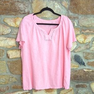 Talbots Light Pink 100% Cotton Blouse
